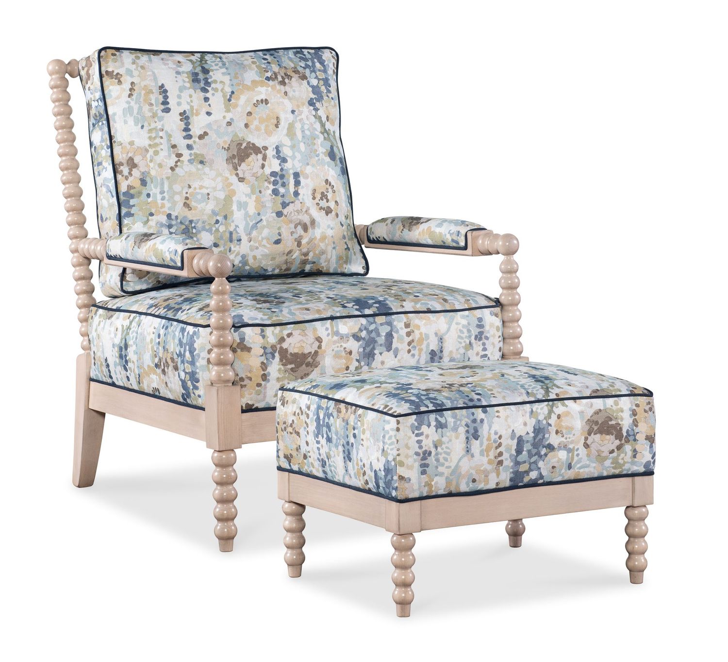 CLAIRE ROPE ACCENT CHAIR & OTTOMAN
