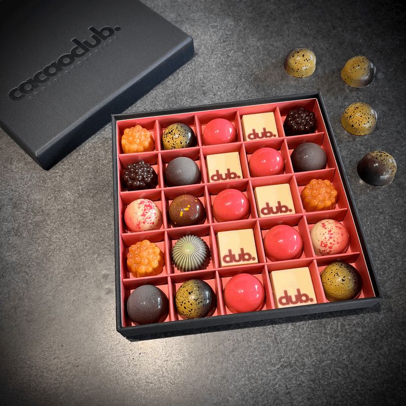 Gepersonaliseerde pralines 25 cacaoclub.