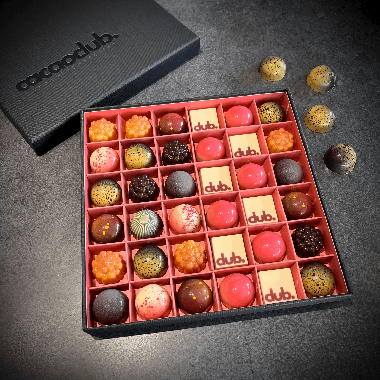 Gepersonaliseerde pralines 36 cacaoclub.