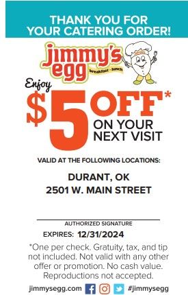 Catering Bounce Back  Coupon