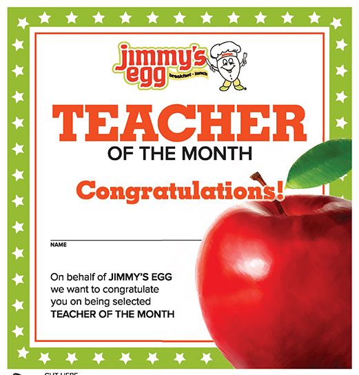 Teacher of the Month Awards