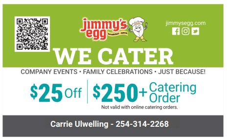 Catering Discount Coupon $25 or $50