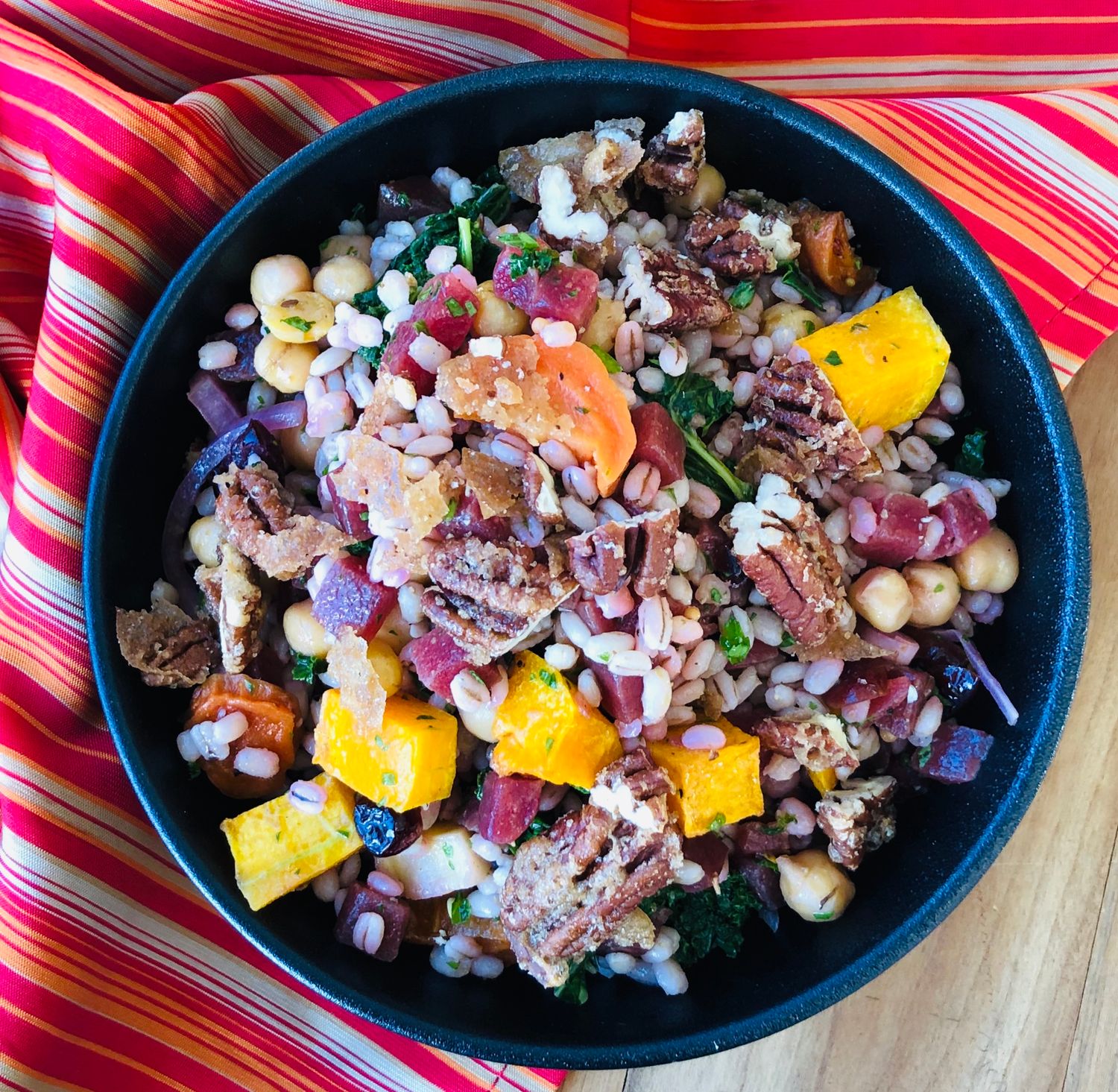 Salade d&#39;orge et légumes d&#39;automne caramélisés, Size: 500ml