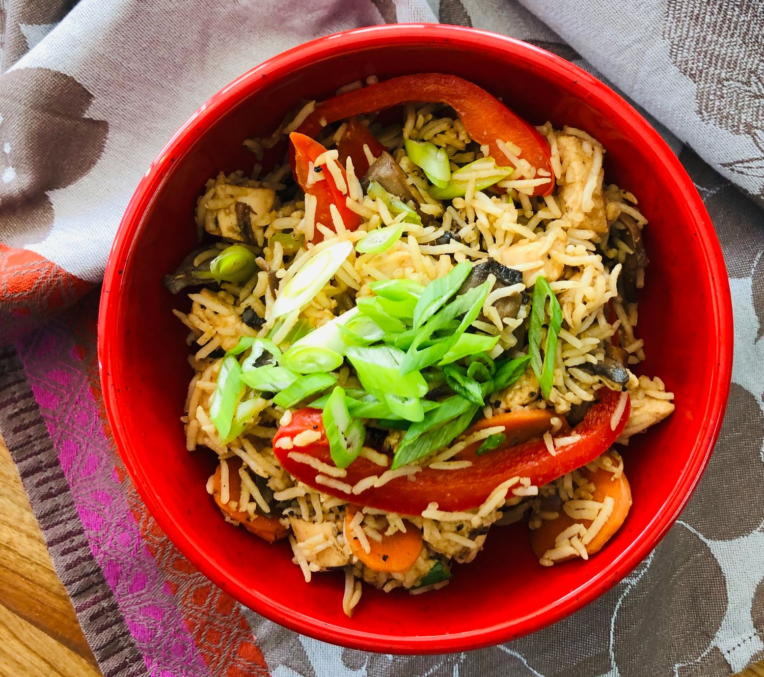 Riz au poulet et légumes, Size: Individuel