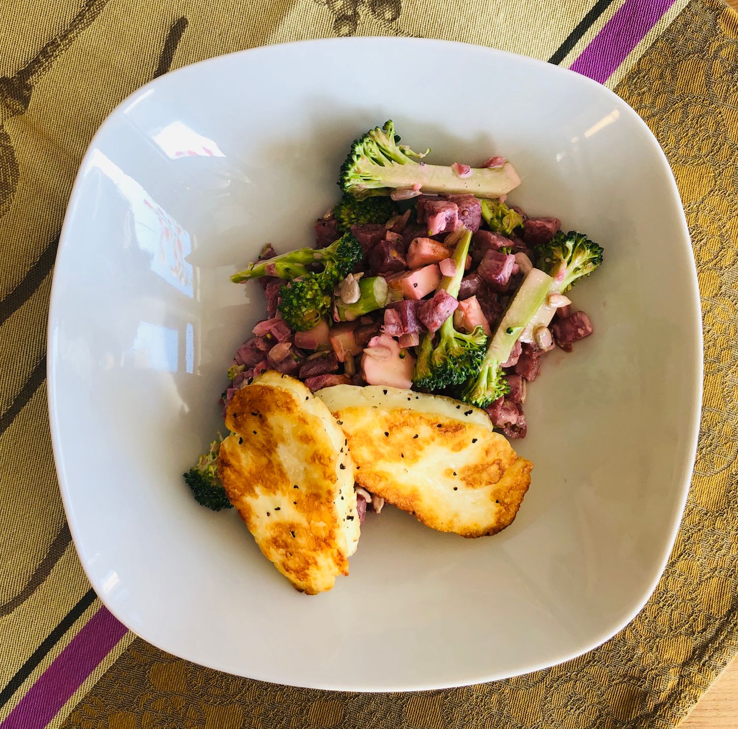 Salade de betterave, brocoli et haloumi, Size: 500ml
