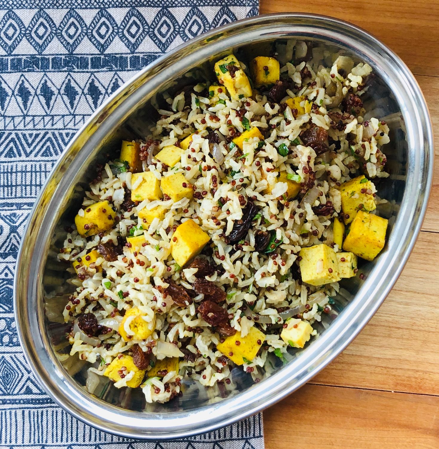 Riz mélangé au quinoa et tofu sauté au curry, Size: 500ml