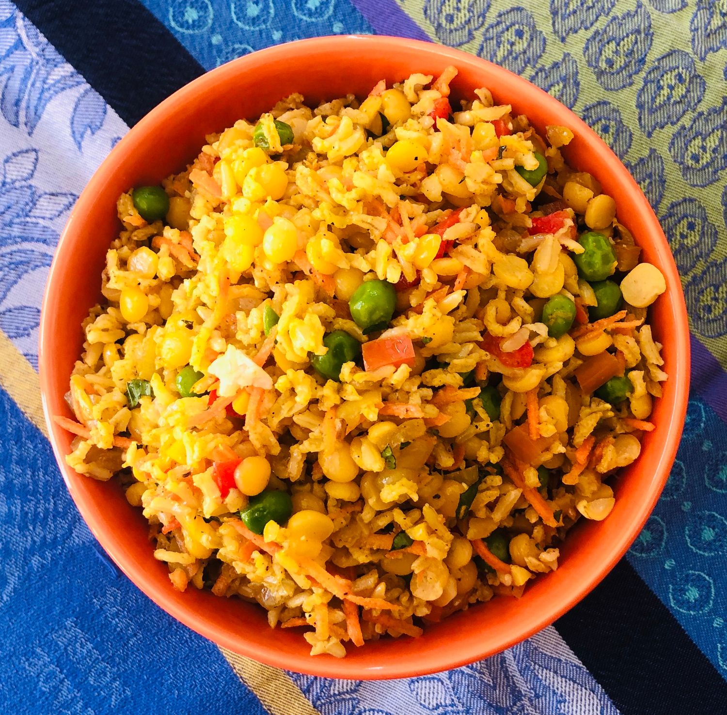 Salade indienne de riz brun, haricots jaunes et raïta, Size: 500ml