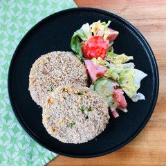 Croquette de thon, fromage, pois verts et lin, Size: 2 croquettes