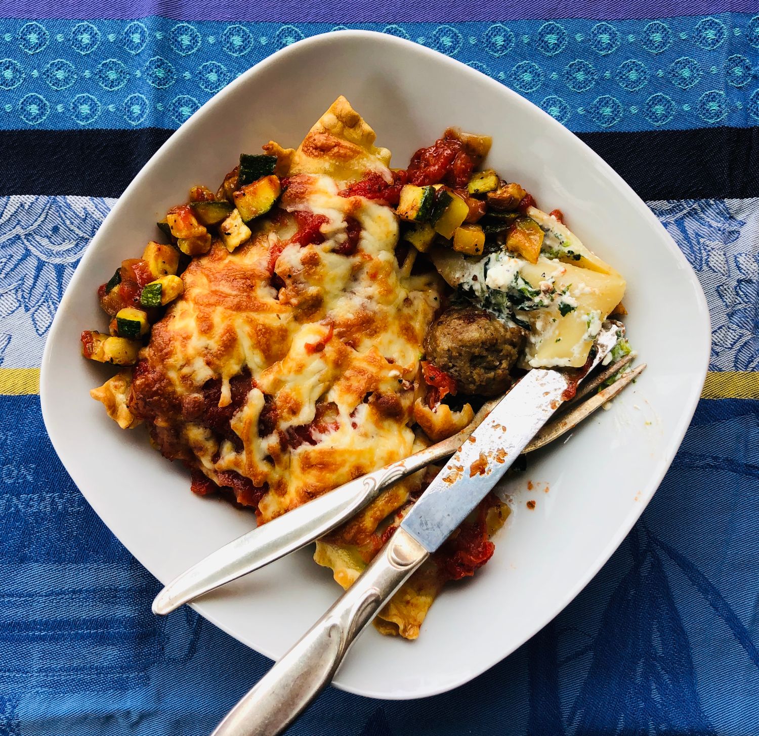 Lasagne aux boulettes et épinards, Size: Individuel