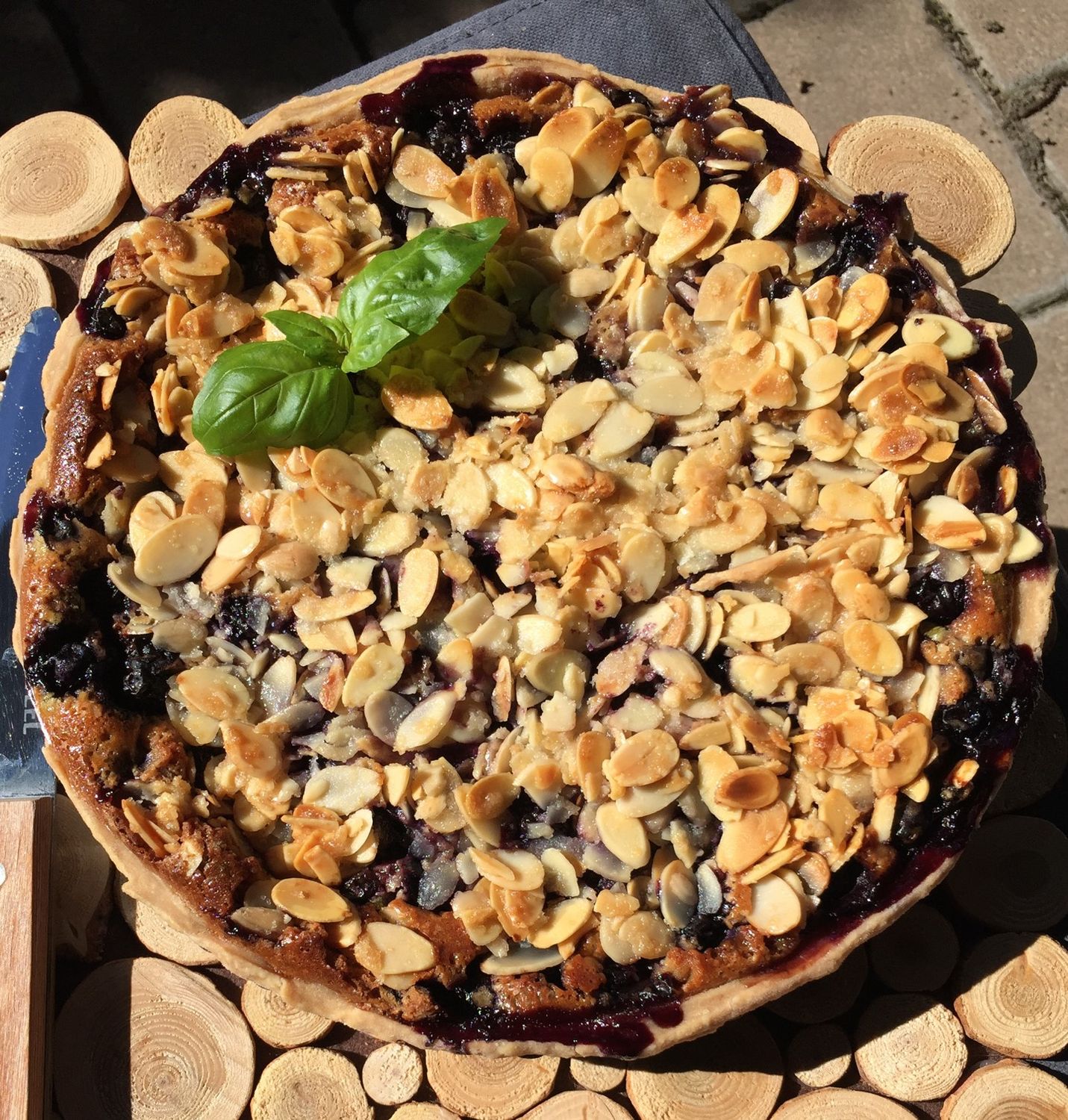 Tarte aux bleuets, chèvre et basilic, Size: Individuel