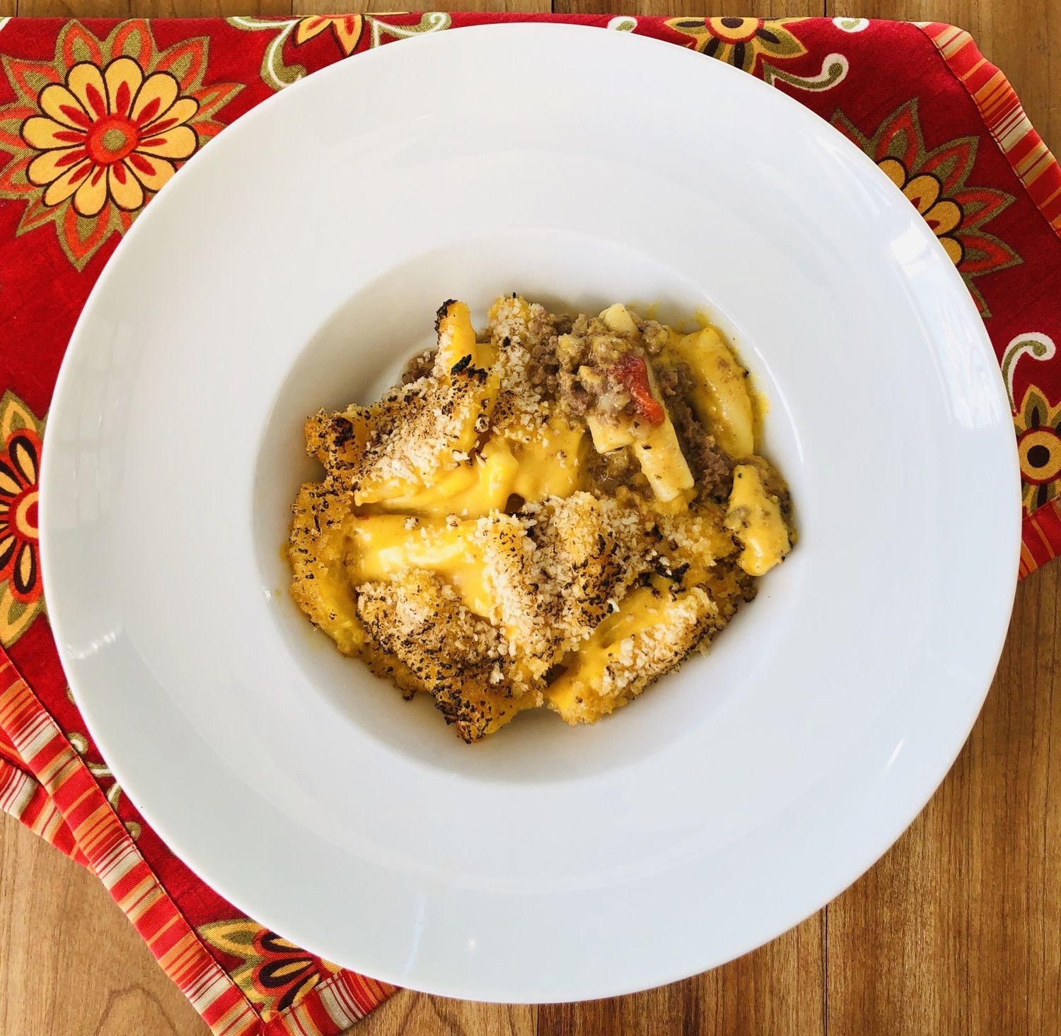 Macaroni Tacos (viande à tacos et pâtes au fromage)