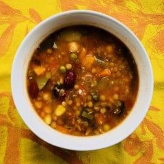 Minestrone aux 18 légumes et miso