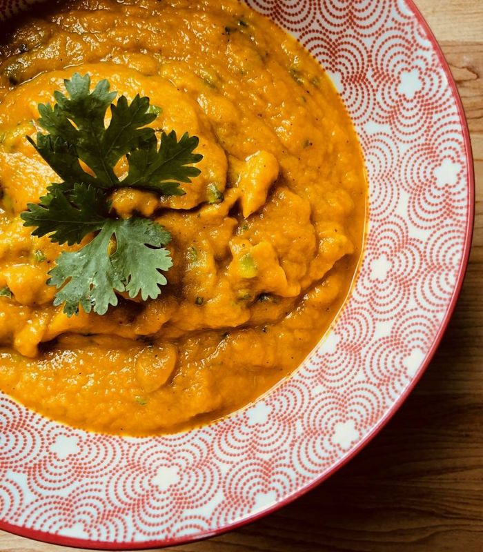 Potage carotte, gingembre et orange