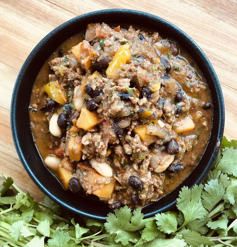 Chili à la dinde, à la courge et au chipotle