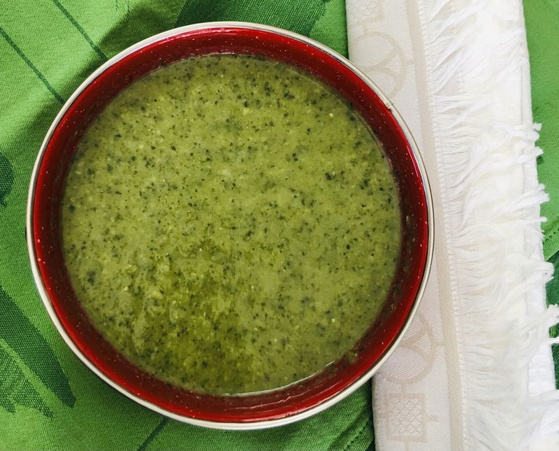 Potage aux légumes verts