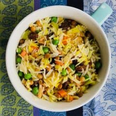 Riz aux lentilles et aux légumes à l&#39;indienne