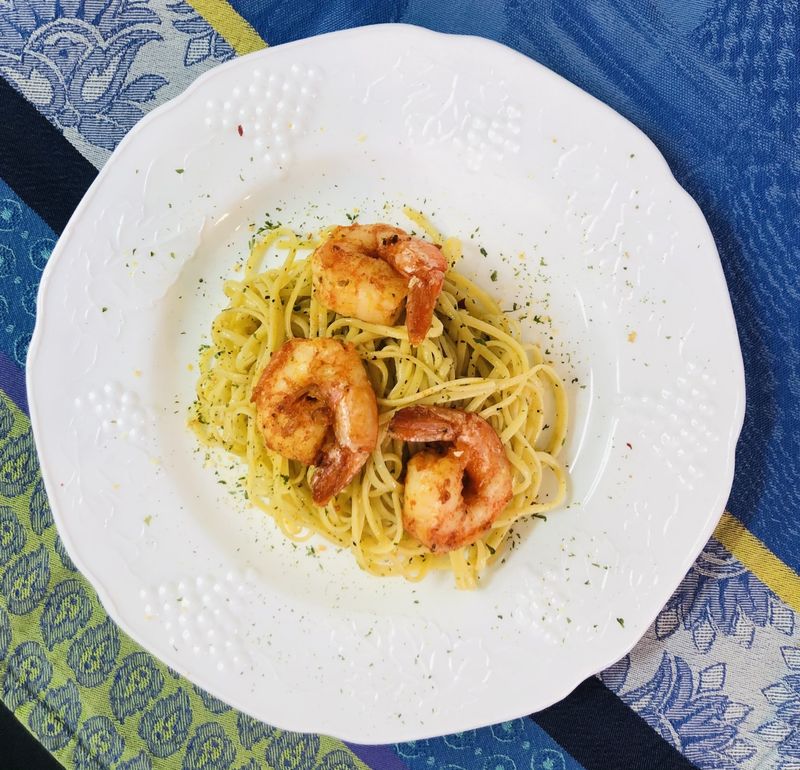 Linguini aux crevette à l'ail