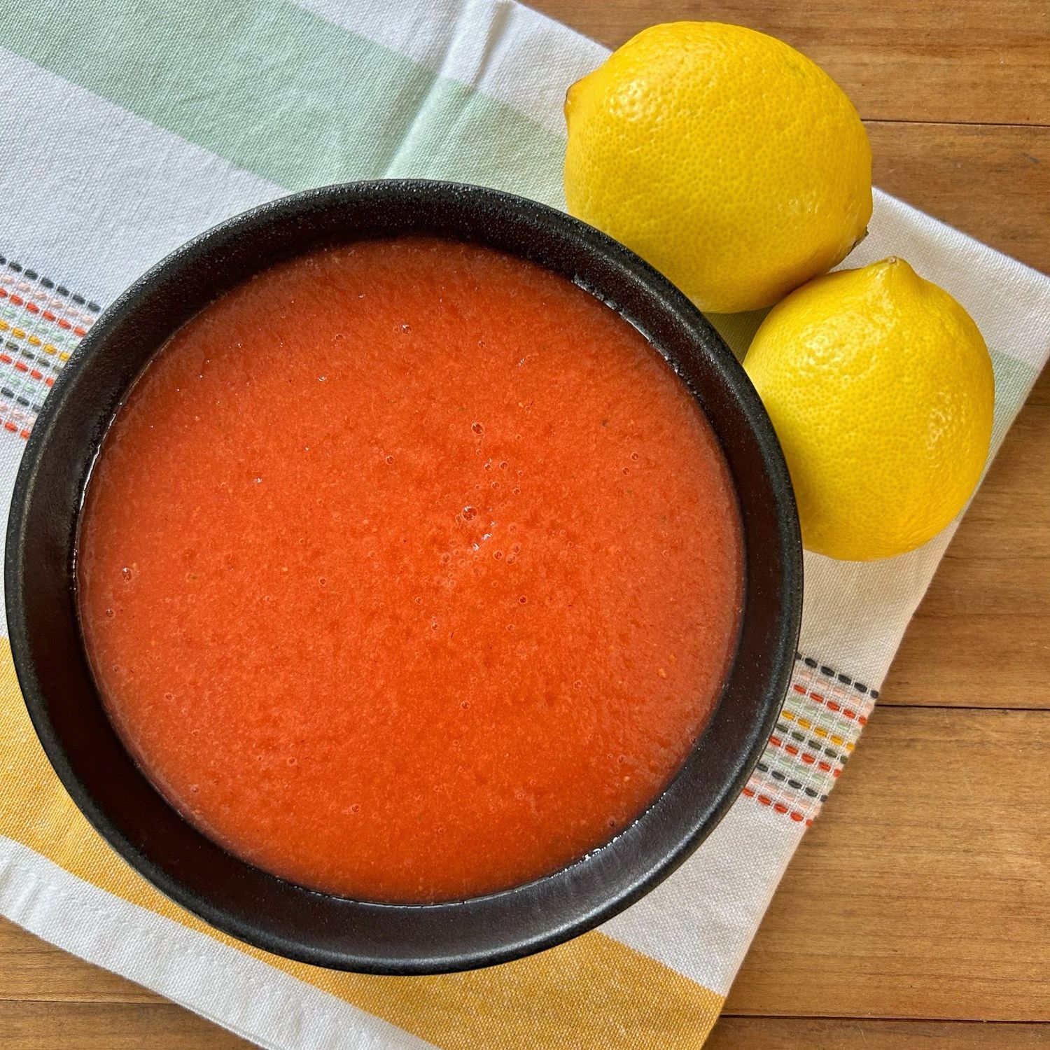 Compote de pomme, fraises, basilic et citron