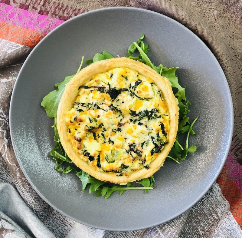 Tarte ouverte aux ricotta et épinards