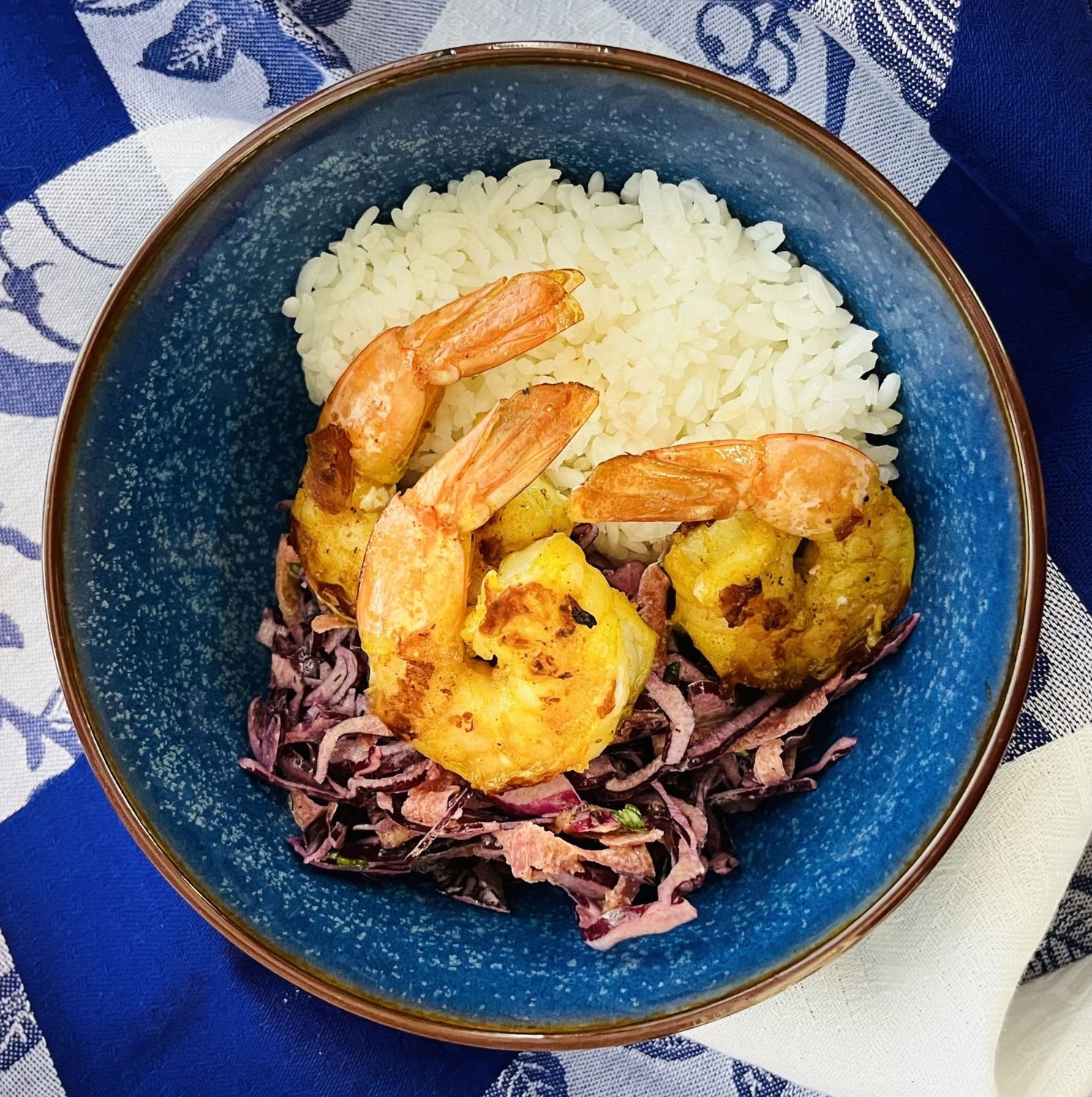 Crevettes coconut-curry (cuites sous-vide)