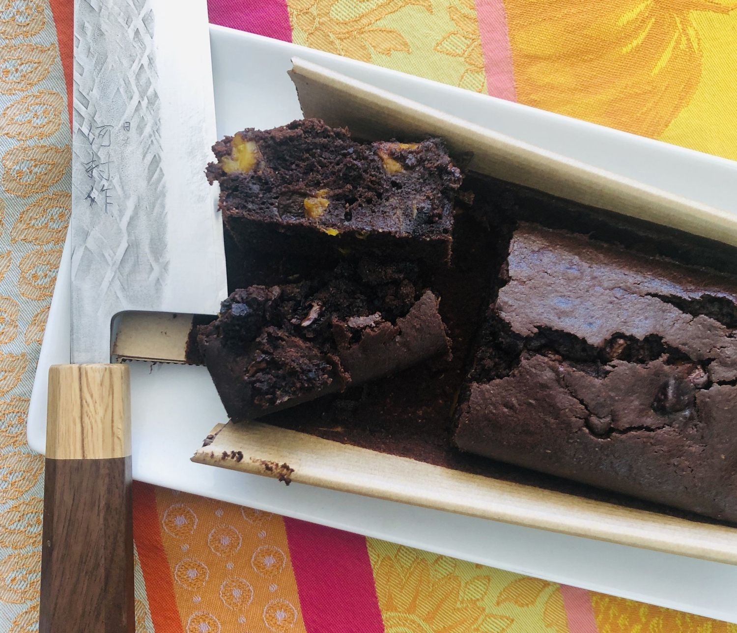 Brownie Jaffa (courge, chocolat et orange)