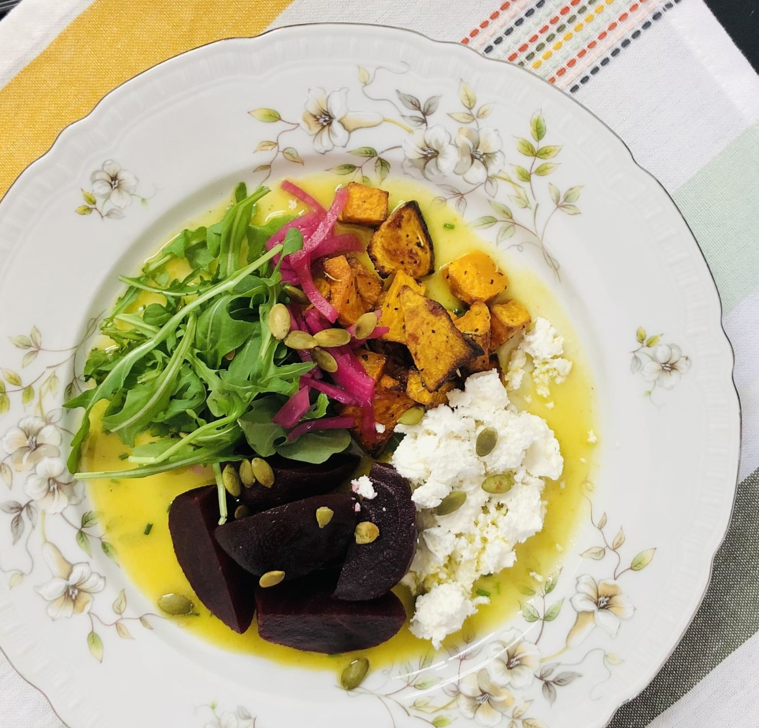 Salade de betterave, courge et feta