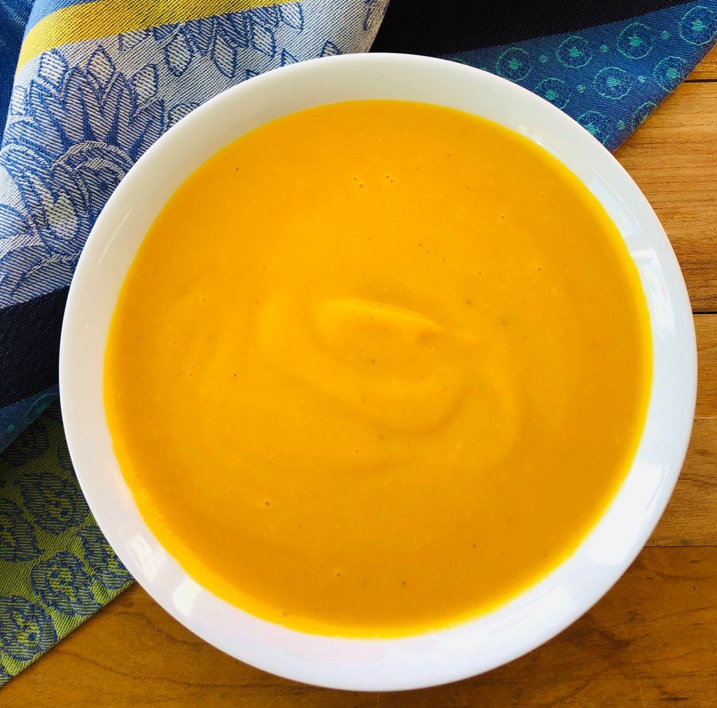 Potage à la courge et à la feuille de kaffir (lime), Size: 500ml