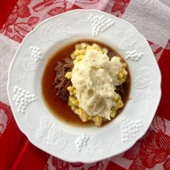 Pâté chinois à l&#39;effiloché de boeuf braisé, Size: individuel