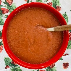 Compote de pommes et framboises