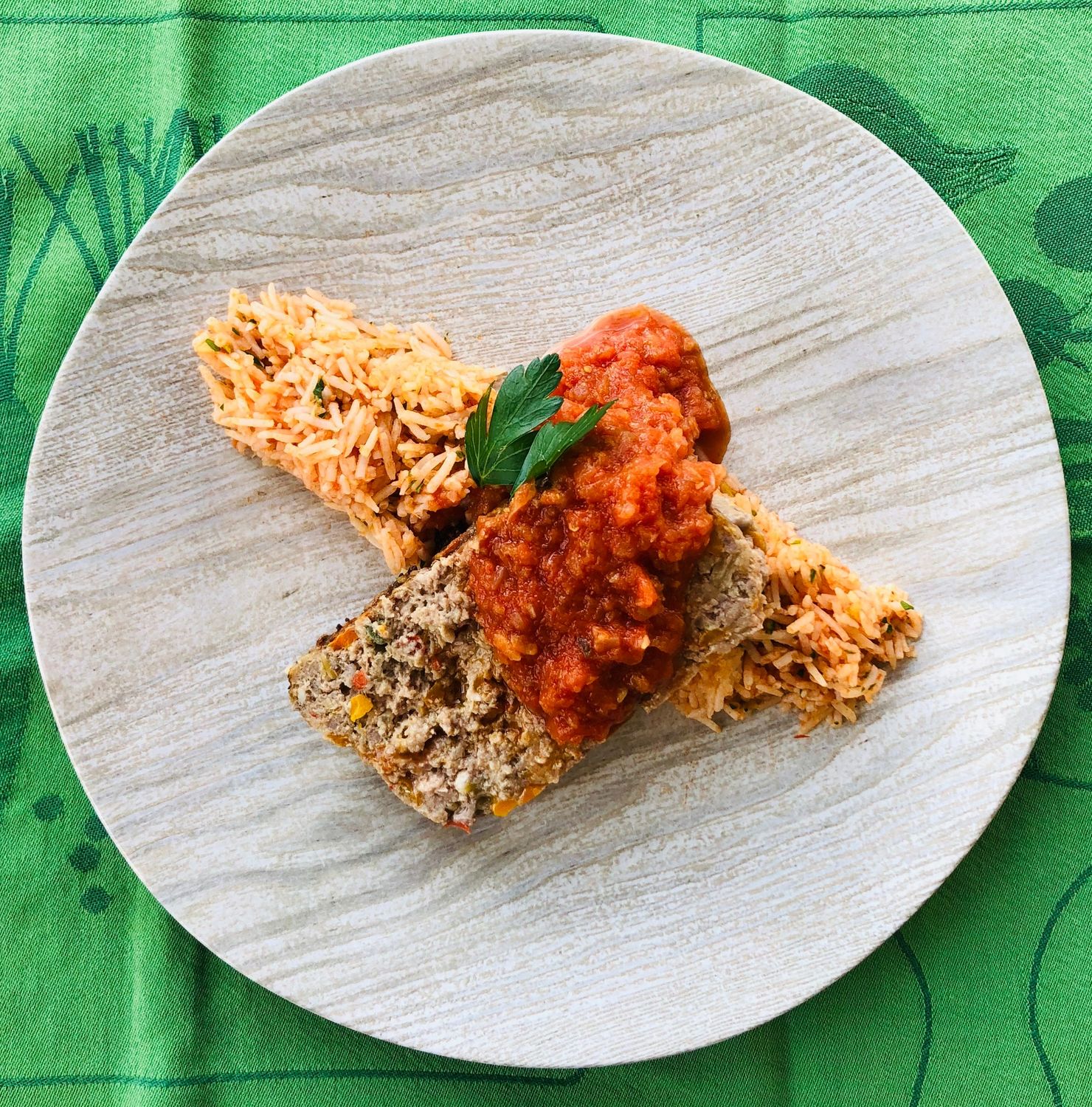 Pain de viande sur riz au fenouil, Size: Individuel