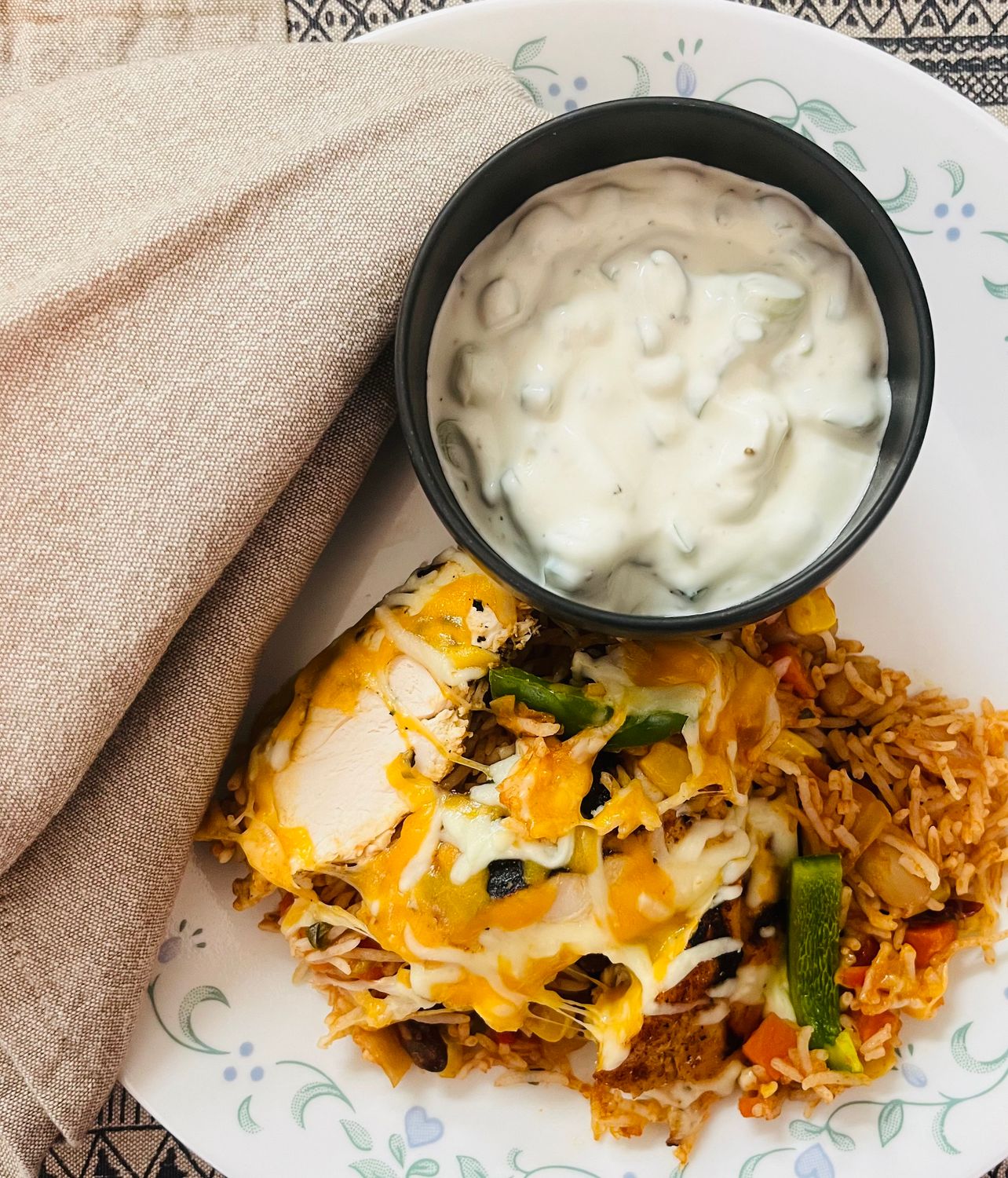 Poulet grillé et chili-riz gratiné, Size: Individuel