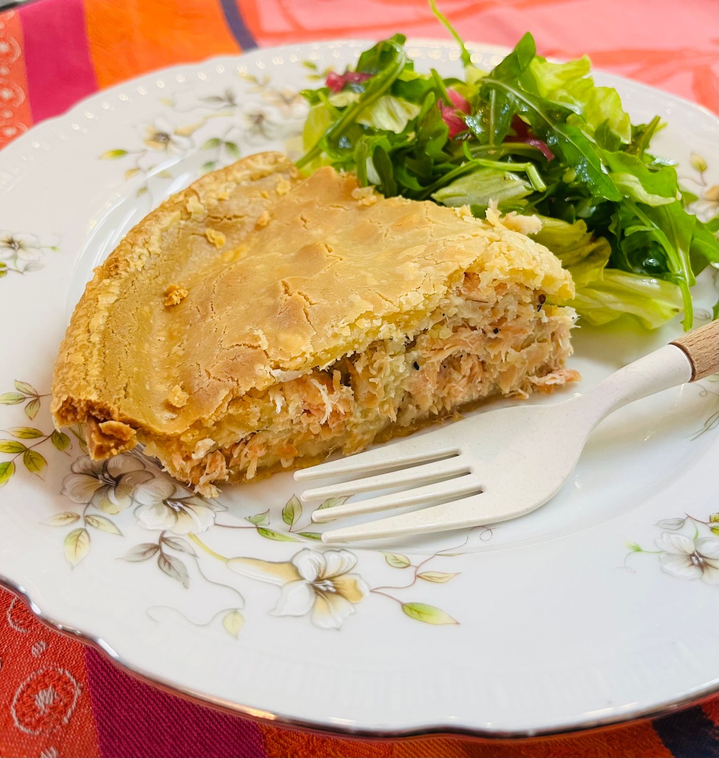Pâté au saumon frais, patate et poireaux, Size: individuel
