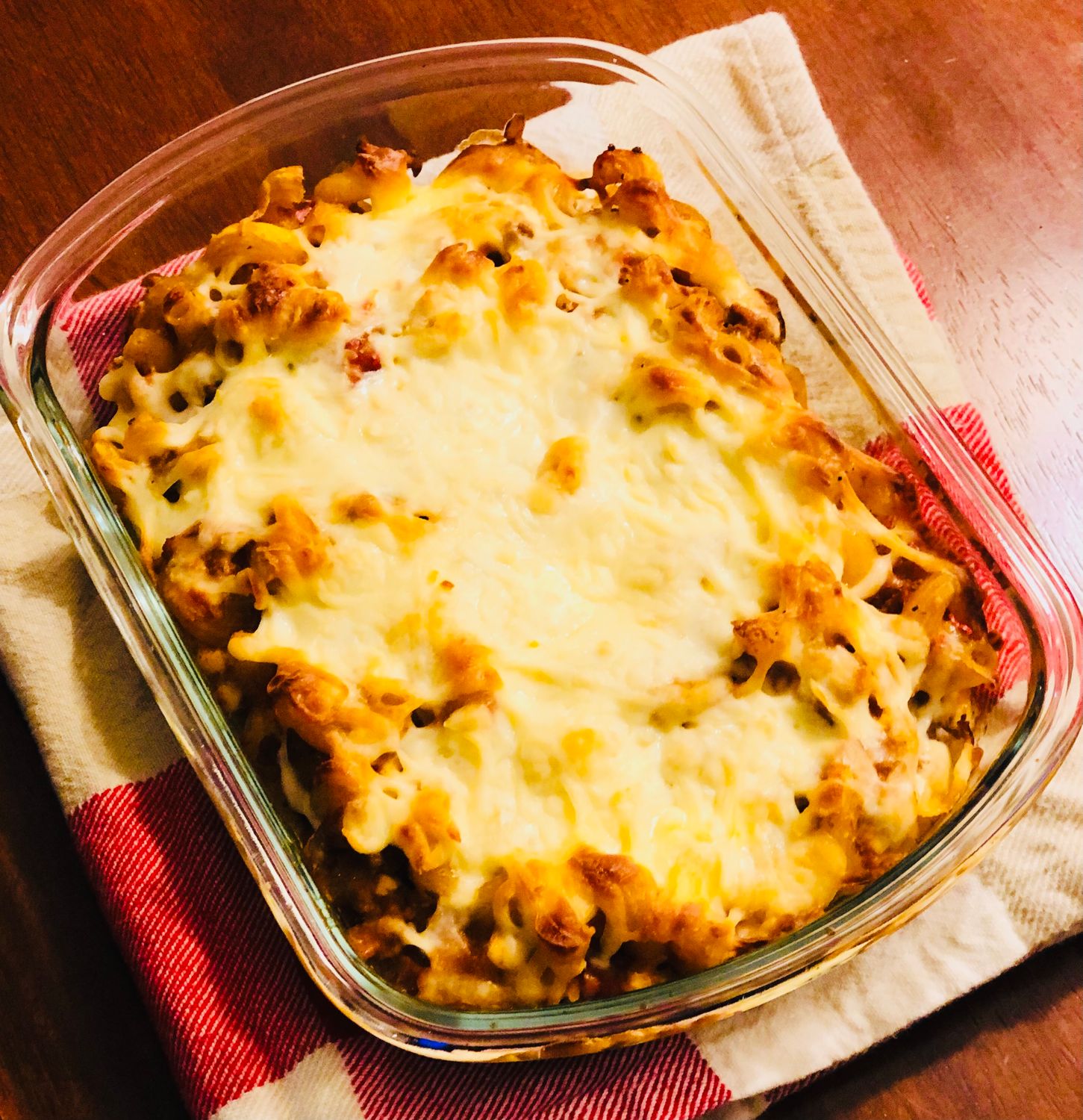 Macaroni à la viande et fromage cottage, Size: Individuel