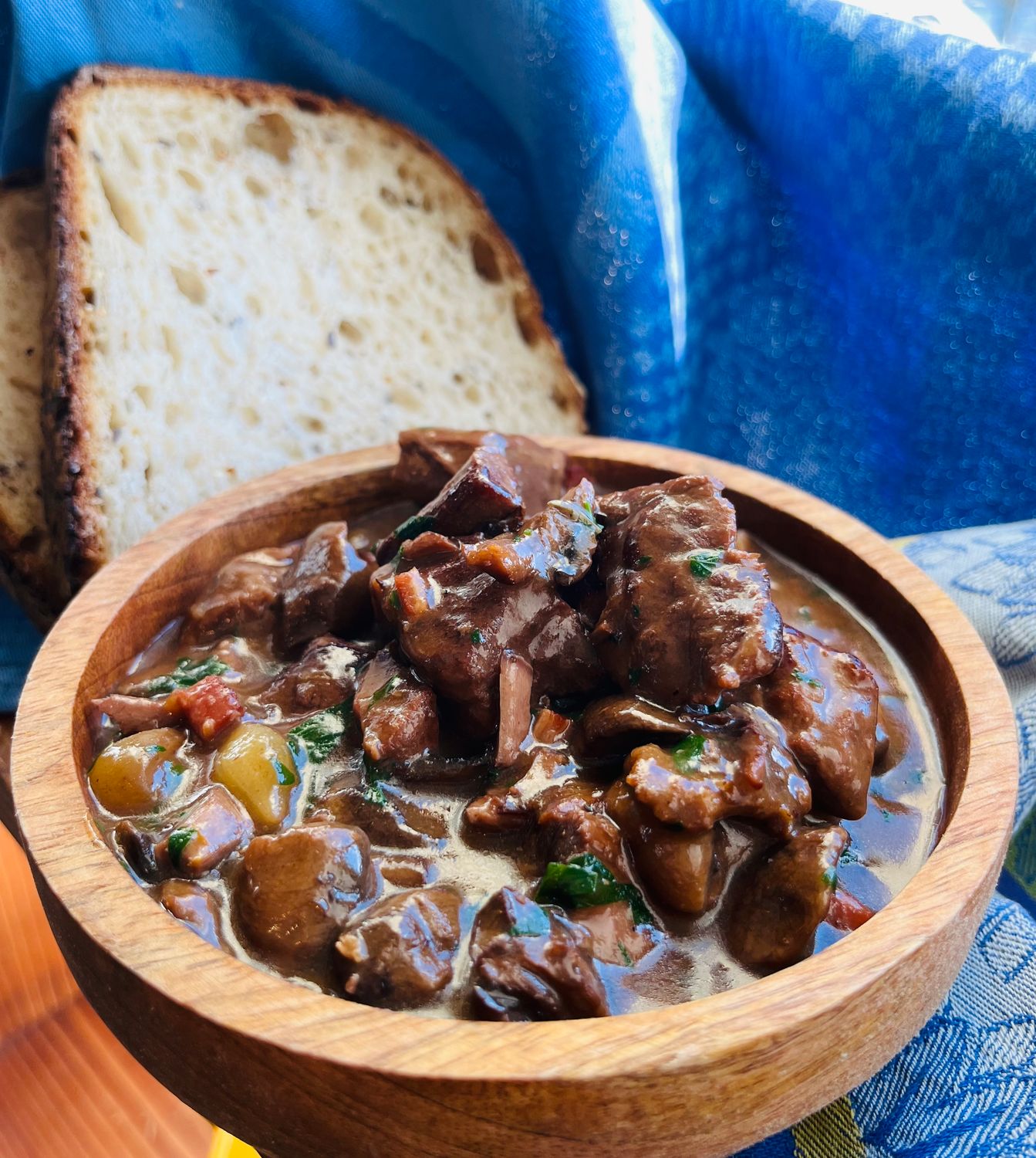 Boeuf Bourguignon (braisé, champignons, lardons), Size: 500gr