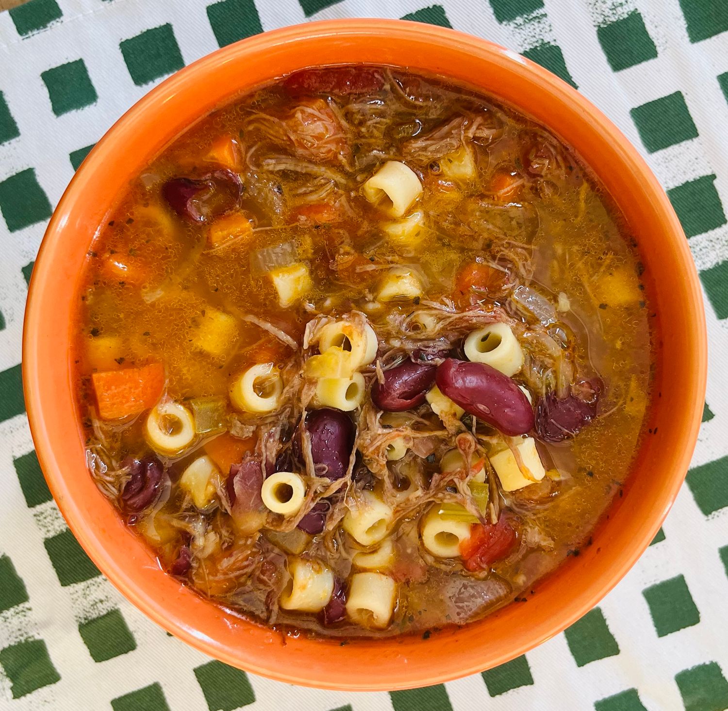 Soupe-repas aux pâtes Ditali, Fagioli (haricots rouges) et boeuf, Size: 500ml