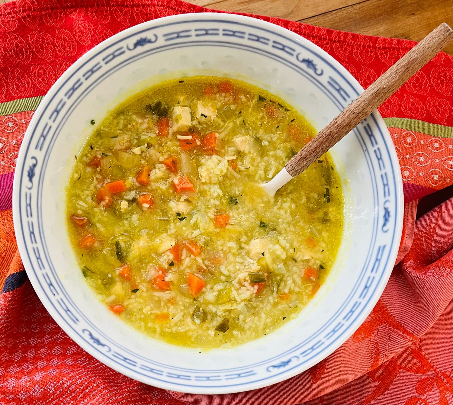 Soupe au poulet, riz, gingembre et citron, Size: 500ml