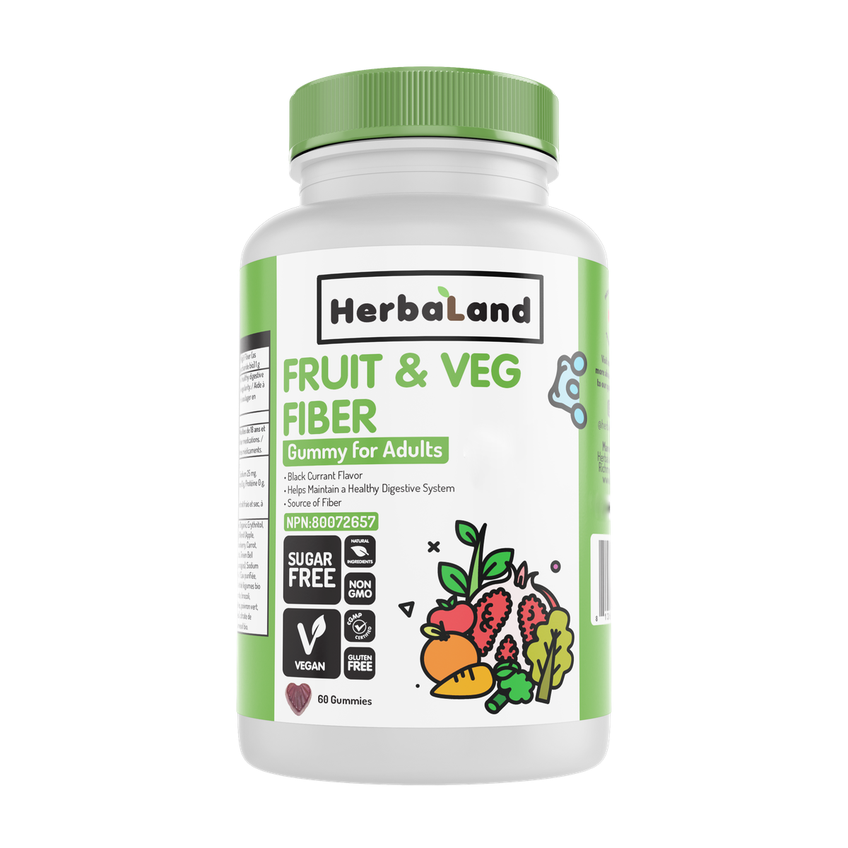 Herbaland - Fruit &amp; Veg Fibre Gummies