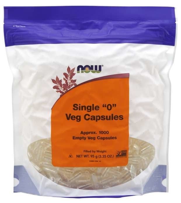 NOW - Veg Capsules “0” Veg Non-Gelatin 300s Empty