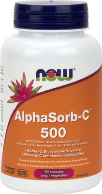 NOW - AlphaSorb C 500 mg + Biofl 90vcap