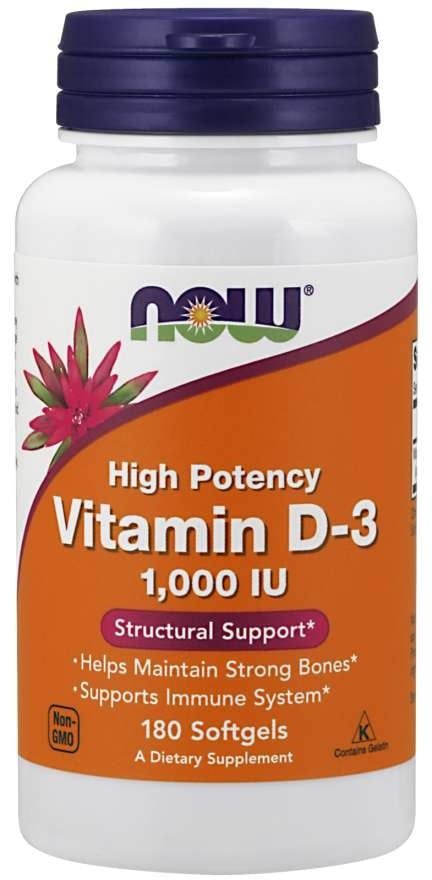 Now - Vitamin D3 1000 IU 180gel