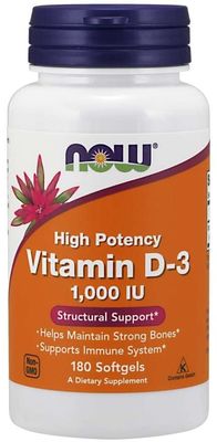 Now - Vitamin D3 1000 IU 180gel