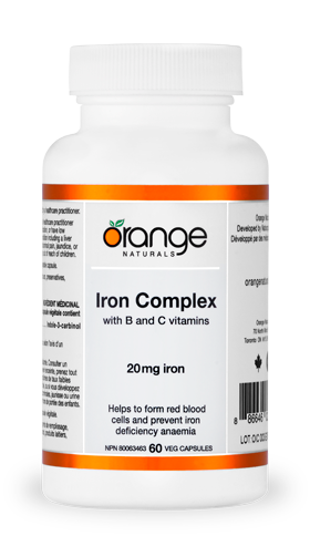 ORANGE- IRON COMPLEX 20MG60VEGICAP
