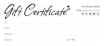 GIFT CERTIFICATE