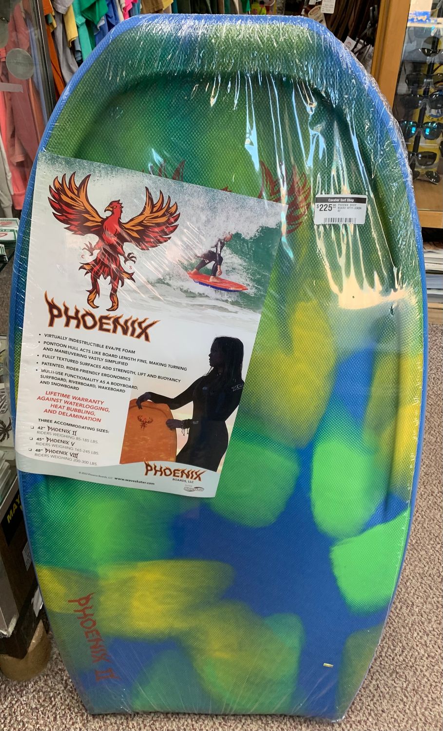 PHOENIX  BODY BOARD WITH LEASH 
