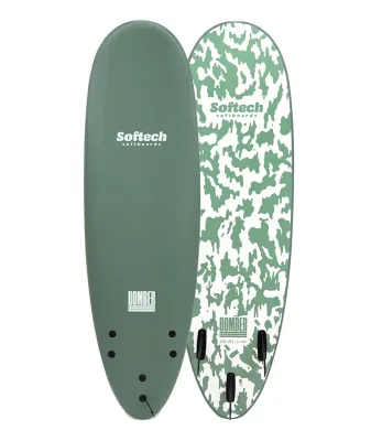5'10'' SOFTECH  BOMBER SMOKE  GREEN   INCLUDES   FINS