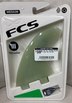 FCS  M5   NATURAL GLASS FLEX  TRI  FIN  SET