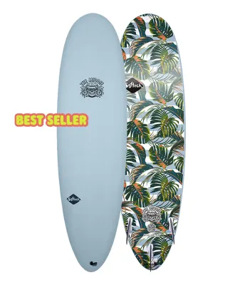6'  10''  SOFTECH   MIDDI   BLUE  INCLUDES  FINS