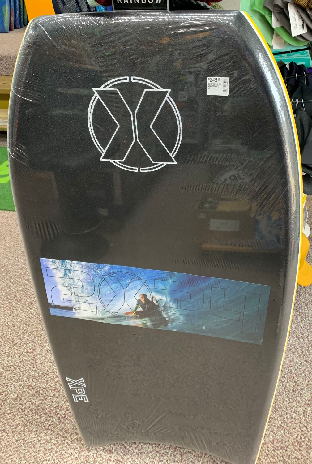 CUSTOM  X  PE  WAVEPLANK  43'' BLACK TOP/ORANGE BOTTOM
