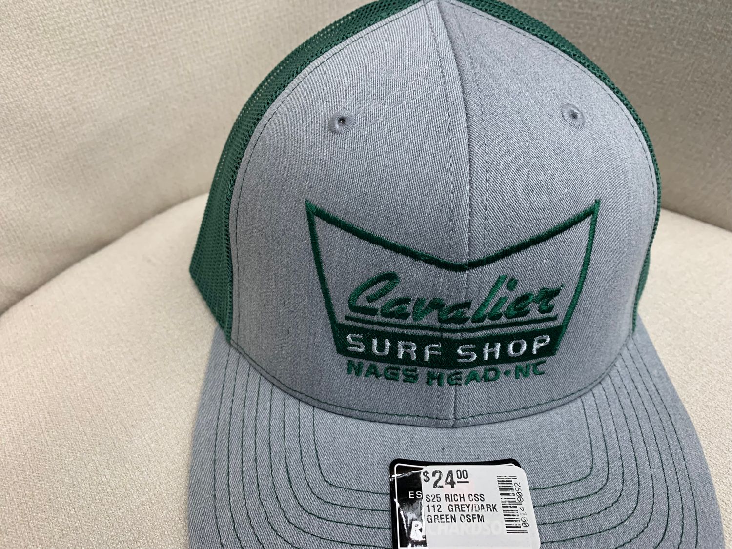 S25 RICH CSS 112 , Color: GREY/DARK GREEN, Size: OSFM