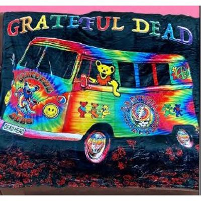 GRATEFUL DEAD TIE DYE VAN THROW